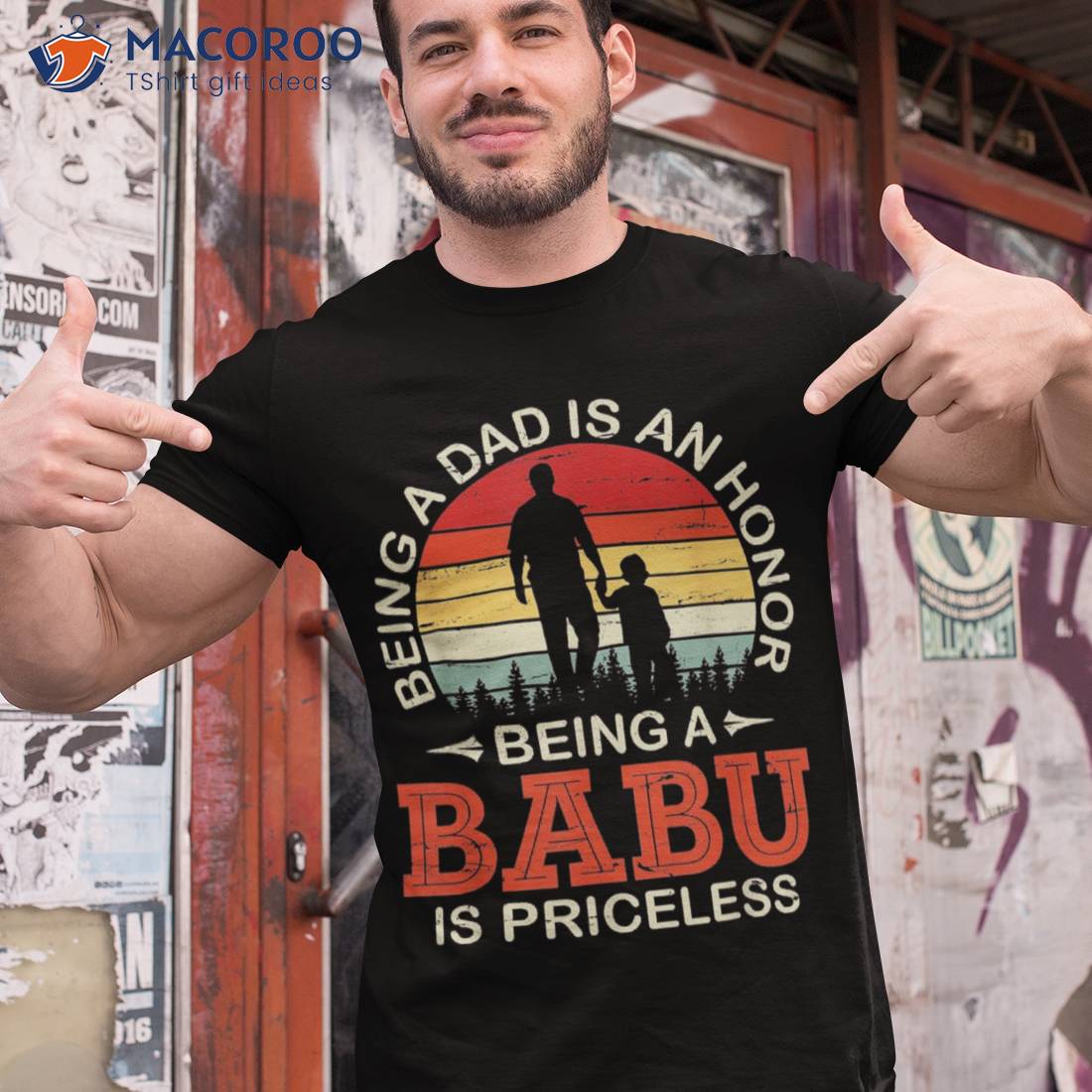 Being A Dad Is An Honor Babu Priceless Grandpa Shirt