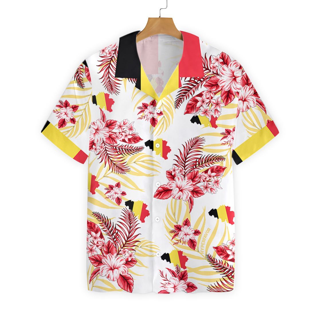 Belgium Hibicus Hawaiian Shirt