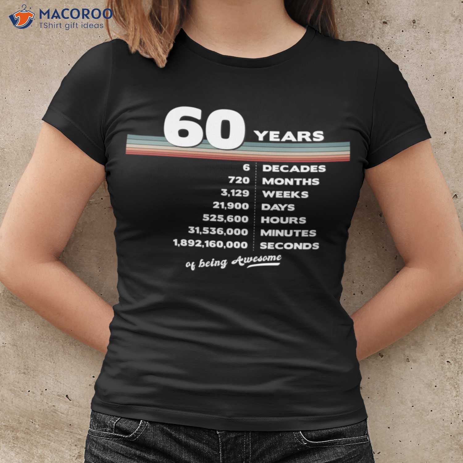 Best 60th Birthday Gifts For Dad, 60th Birthday Vintage 60 Years T-Shirt