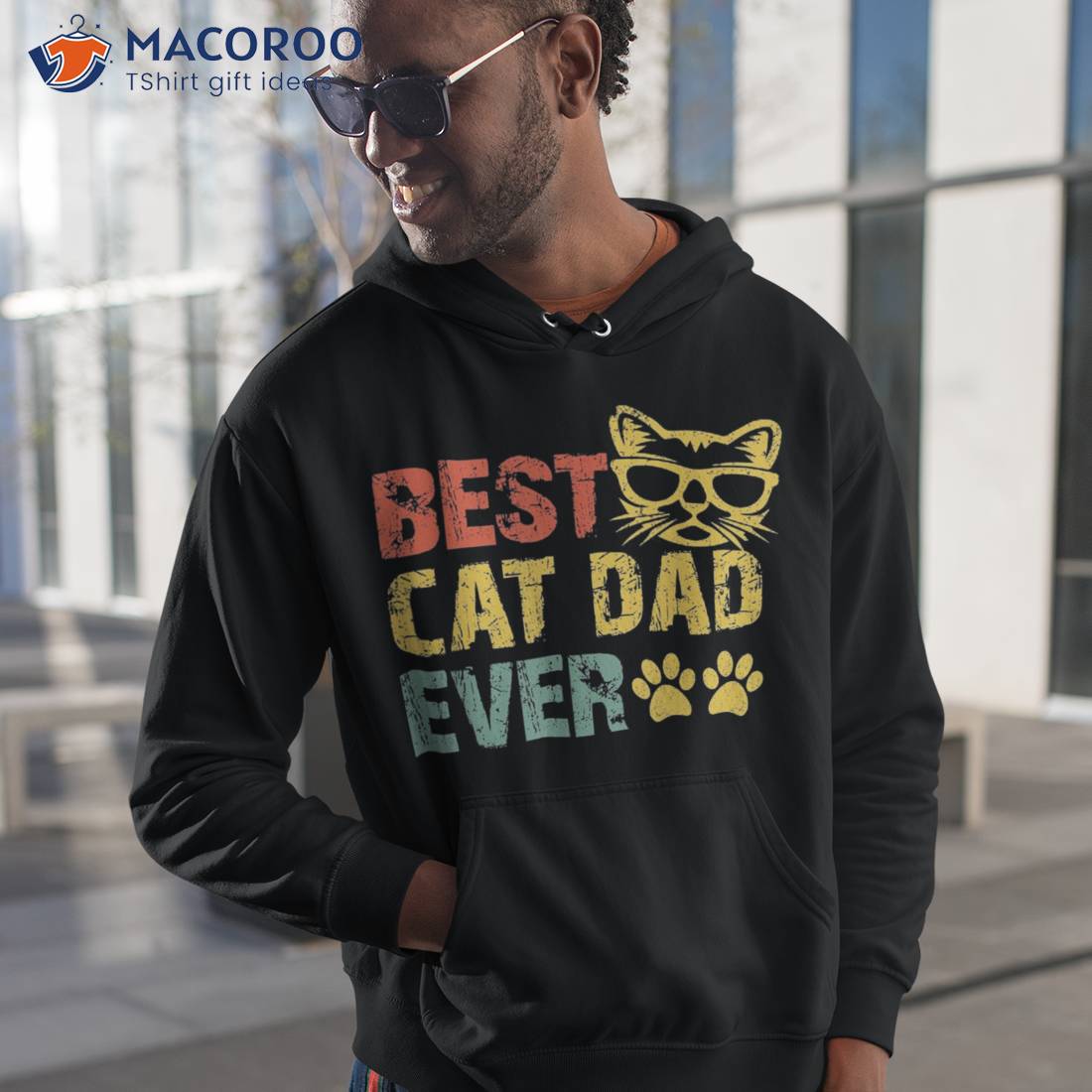 Best Cat Dad Ever Funny Design Daddy Fathers Day 2023 Shirt