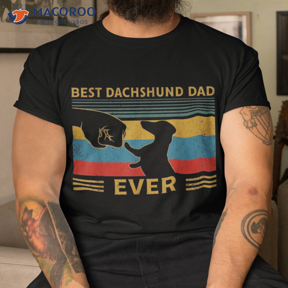 Best Dachshund Dad Ever Funny Weiner Dog Gifts Shirt