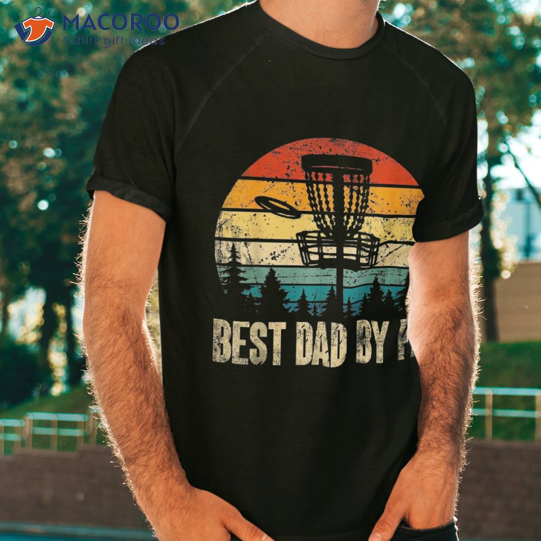 Best Dad By Par Vintage Disc Golf Funny Fathers Day Shirt