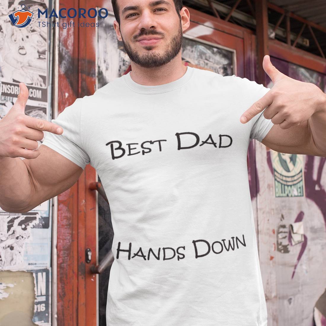 Best Dad Hands Down Kids Craft Hand Print Fathers Day Shirt