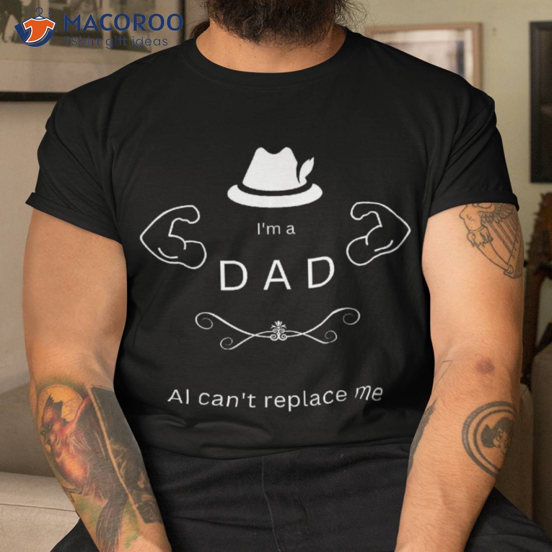 Best Funny Fathers Day Design: I’m A Dad Ai Can’t Replace Me Shirt