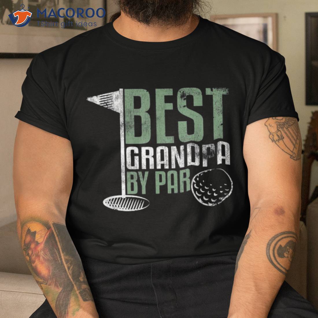 Best Grandpa By Par Father’s Day Golf Grandad Golfing Gift Shirt