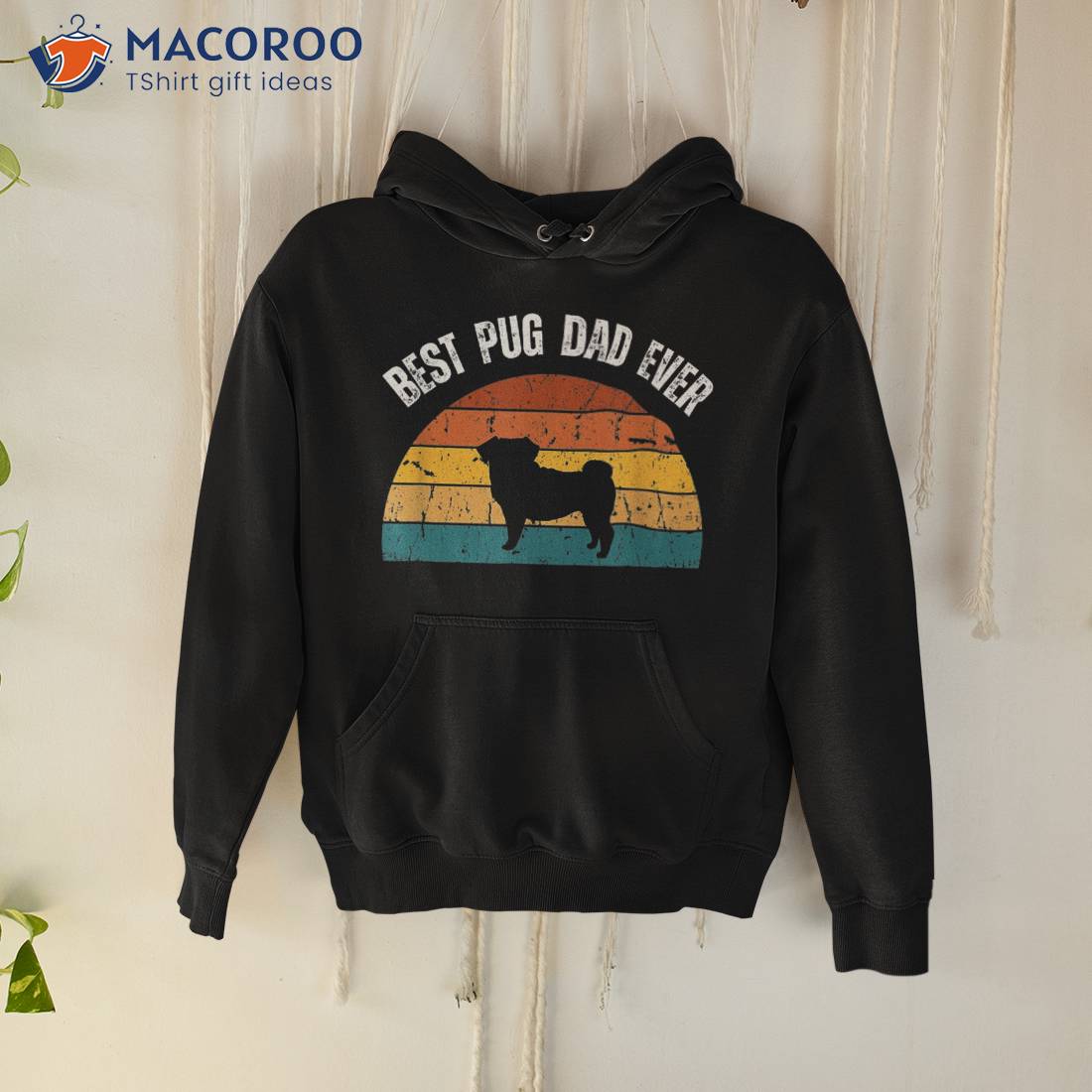 Best Pug Dad Ever Shirt Retro Gift For