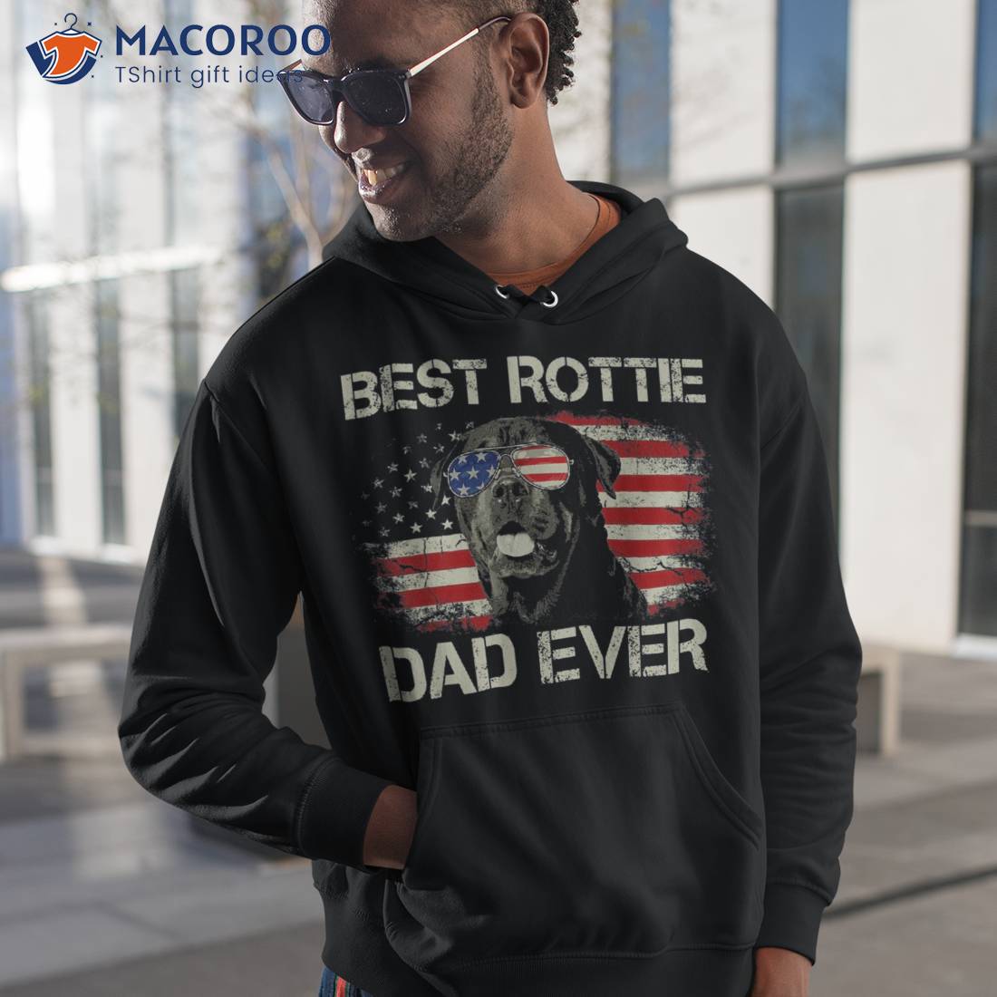 Best Rottie Dad Ever Tshirt Rottweiler American Flag Gift