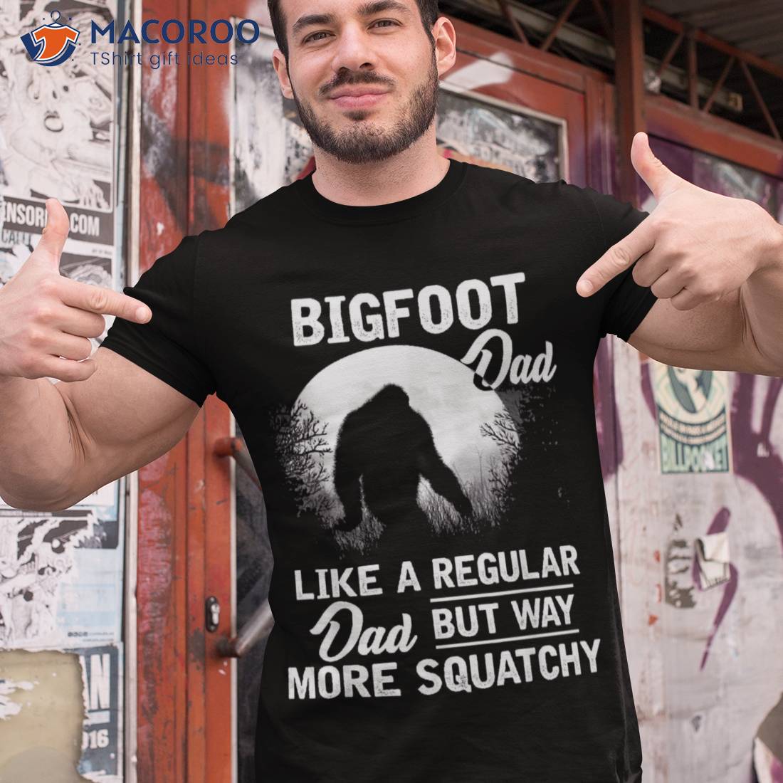 Bigfoot Dad Shirt Funny Sasquatch Fathers Day Gift