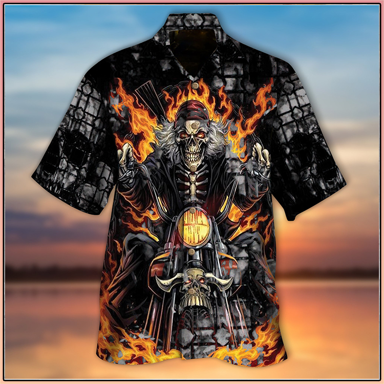 Biker Skull Hawaiian Shirt