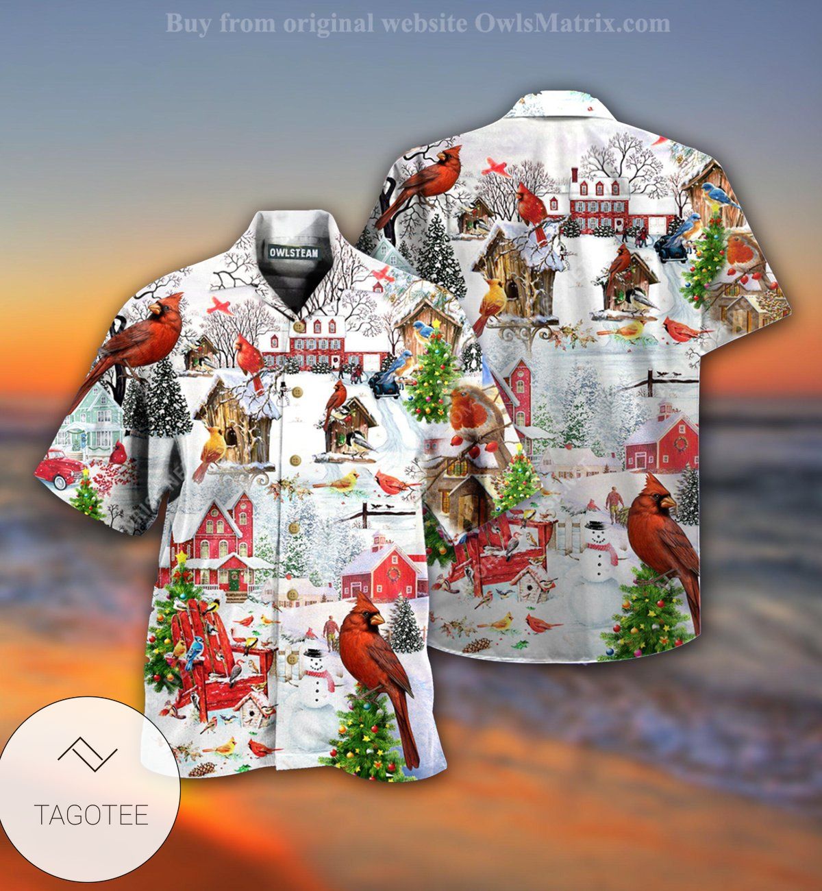 Birds Love Snow Love Christmas Limited Hawaiian Shirt