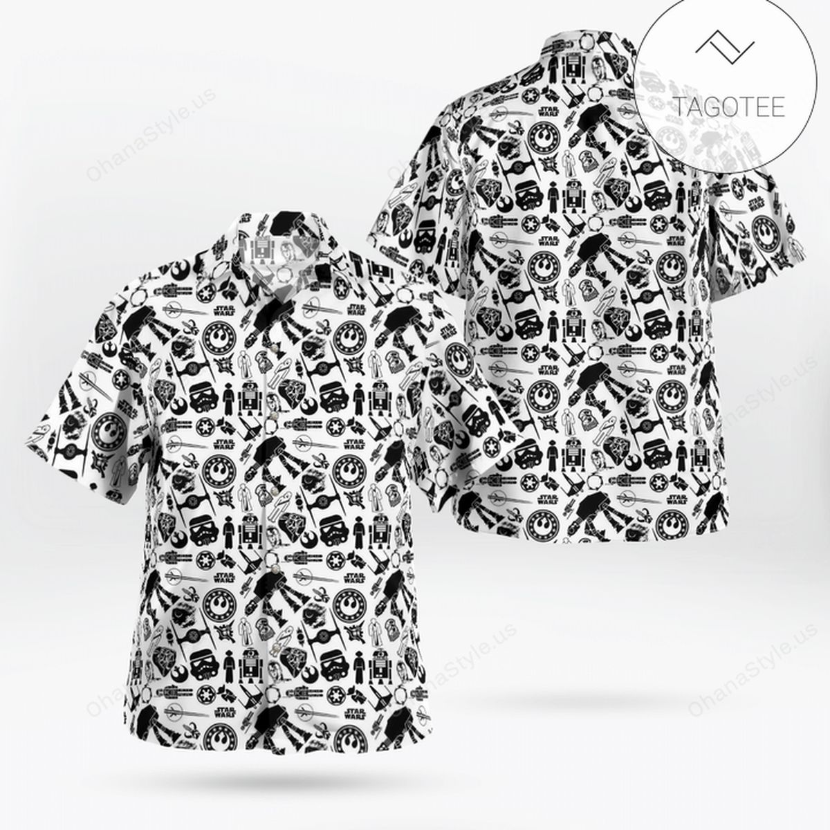 Black And White Icon Star Wars Hawaiian Shirt