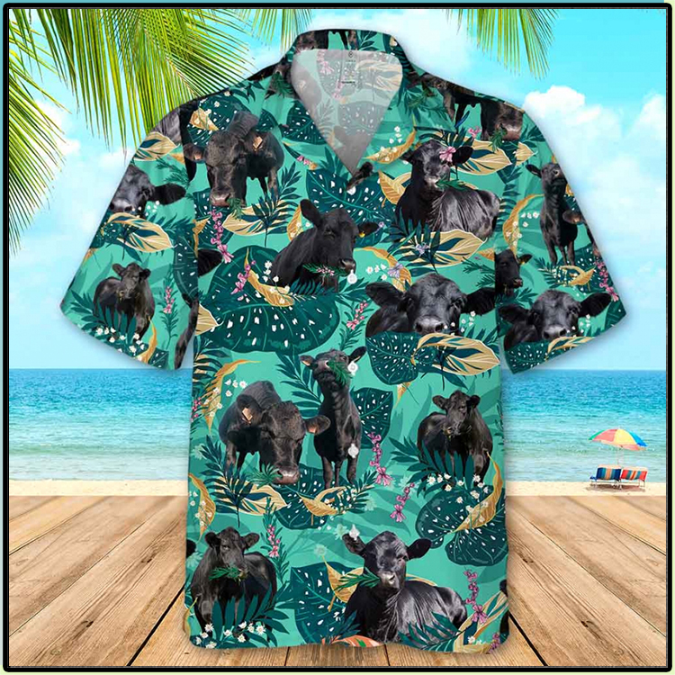 Black Angus Cattle Rosemary Hawaiian Shirt