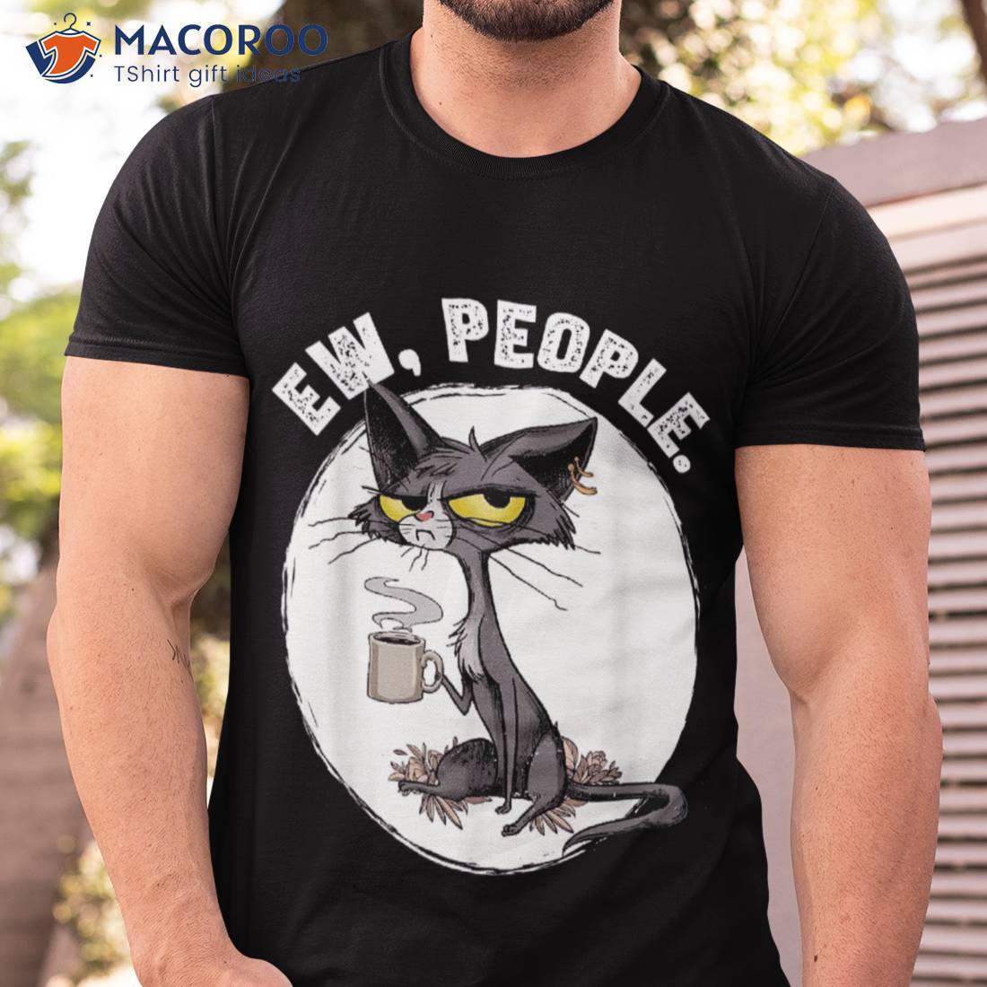 Black Cat Tees Funny Wo Ew People Meowy Lovers Shirt