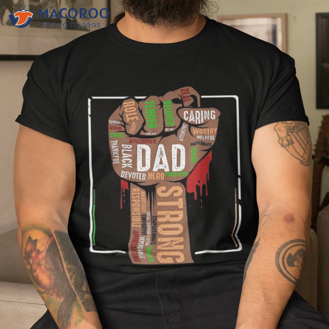 Black Dad African American Melanin Pride History Month Shirt