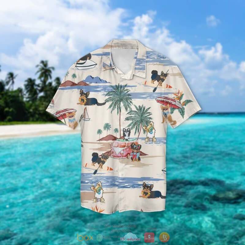 Black Doodle Summer Beach Hawaiian Shirt