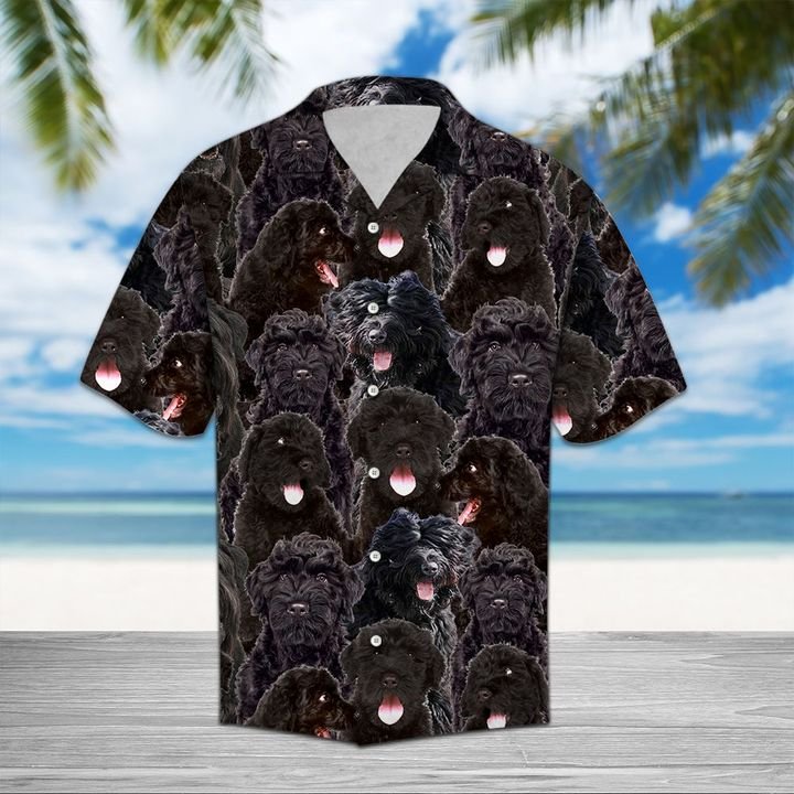 Black Russian Terrier Hawaiian Shirt Summer Button Up