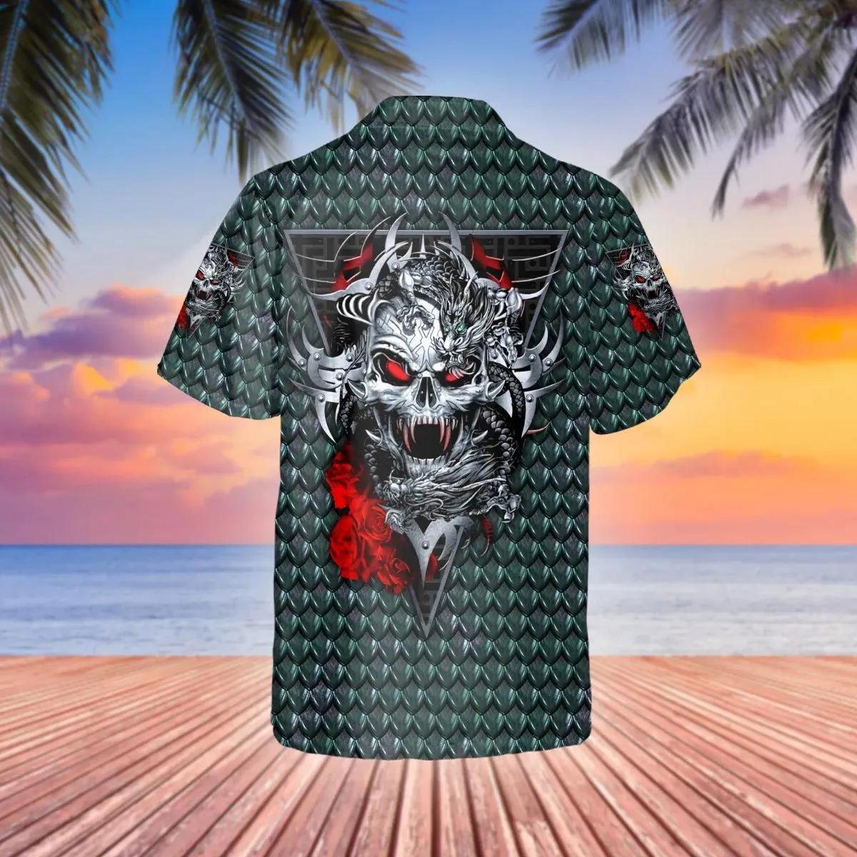 Blue Ghost Skull Hawaiian Shirt – Best Clothing For You