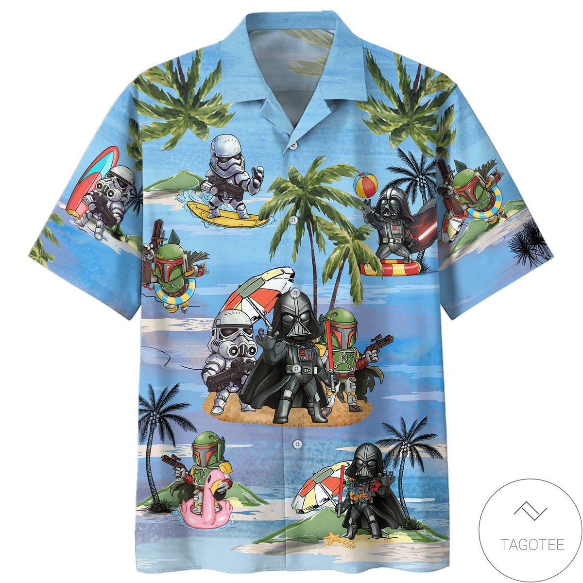 Boba Fett Cartoon Summertime Hawaiian Shirt