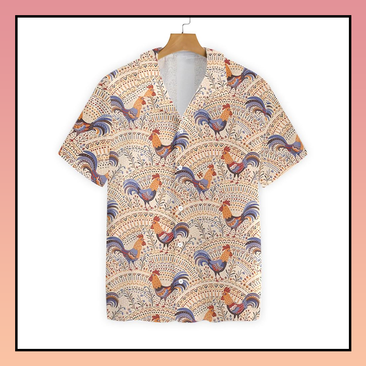 Boho Chicken Pattern Hawaiian Shirt