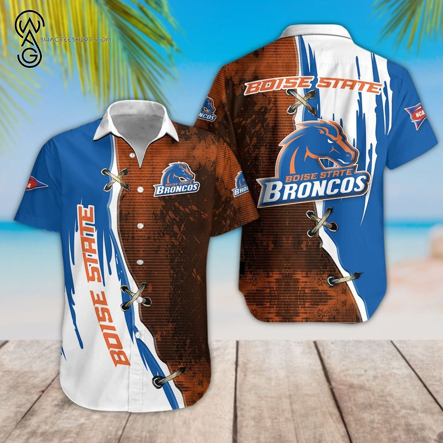 Boise State Broncos Football Team Hawaiian Shirt