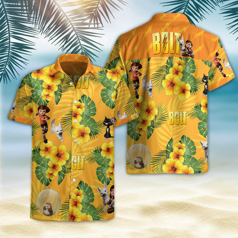 Bolt Hawaiian Shirt Summer Button Up