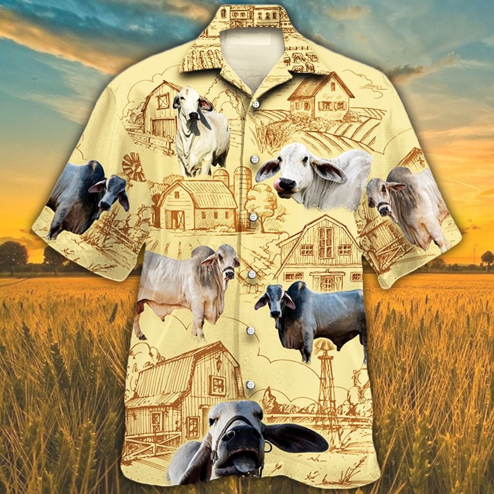 Brahman Cattle Farm Hawaiian Shirt