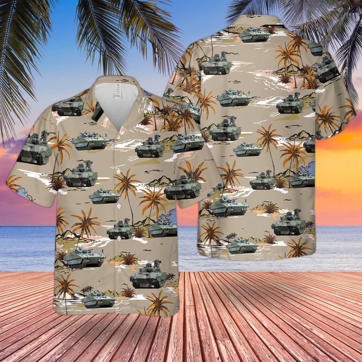 Bristish Army Ajax Armoured Fighting Hawaiian Shirt