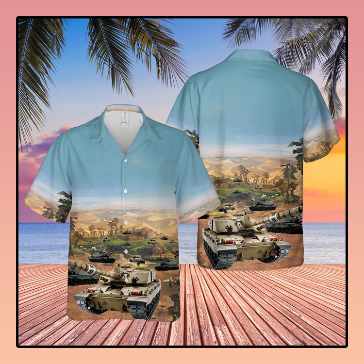 British Army Challenger 2 Compat Vehicle Hawaiian Shirt