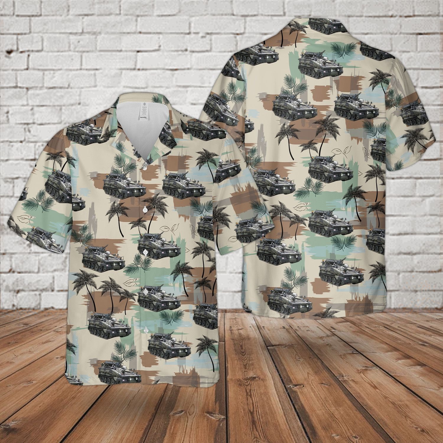 British Army Fv 102 Cvr Striker Hawaiian Shirt