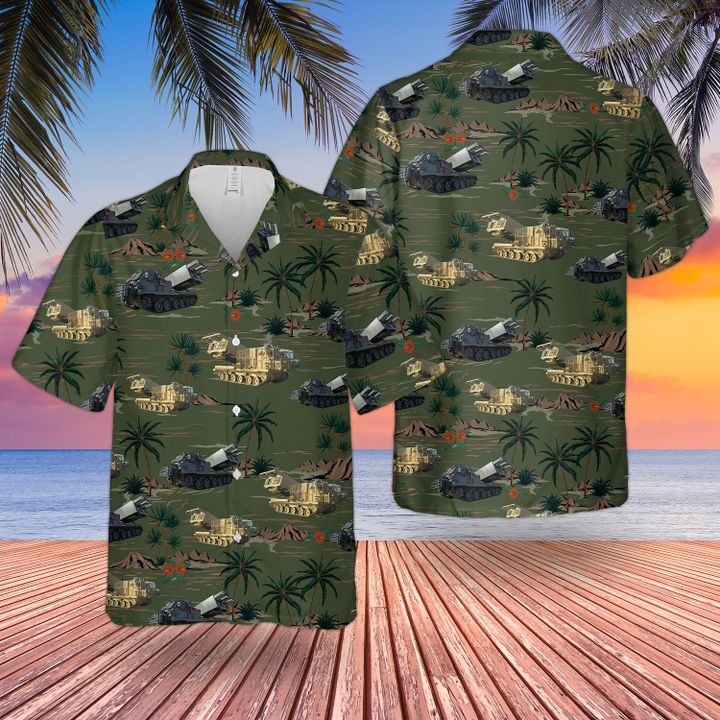 British Army Guided Multiple Launch Rocket System Hawaiian Shirt