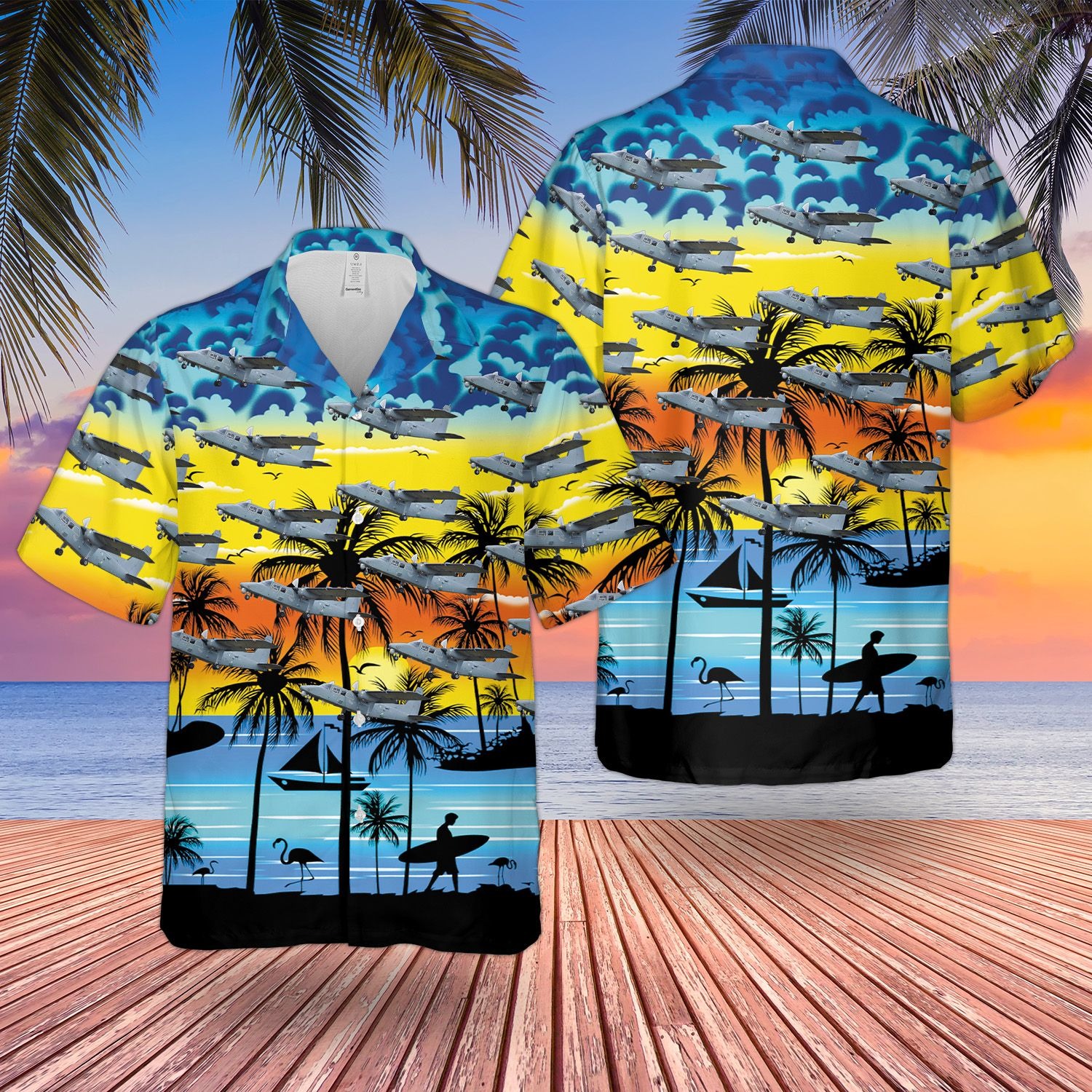 Britten Norman Defender Hawaiian Shirt