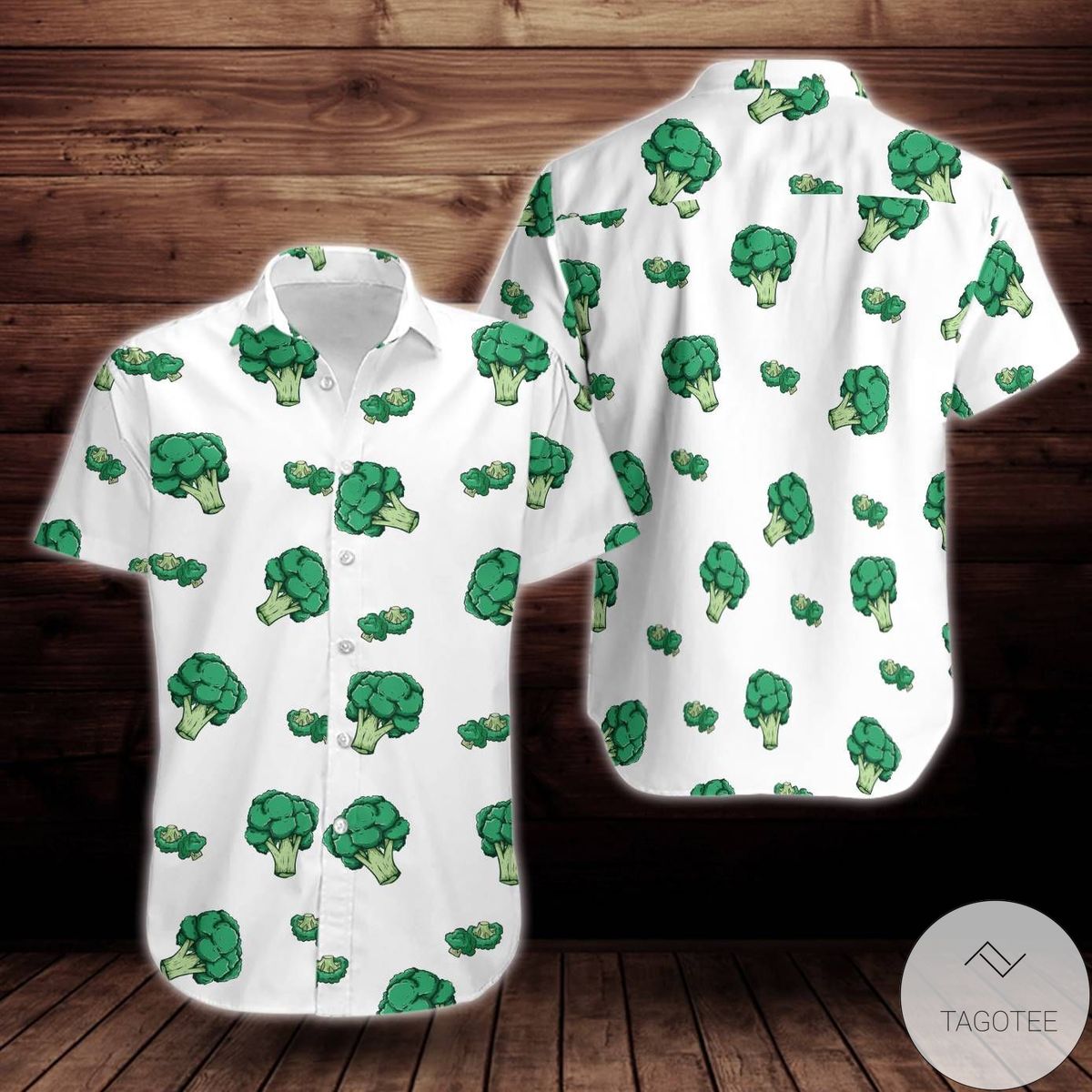 Broccoli Pattern Print Design Flower Hawaiian Shirt