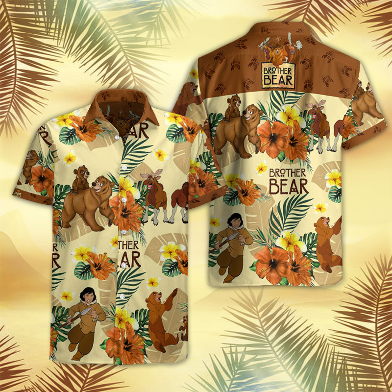 Brother Bear Hawaiian Shirt Summer Button Up