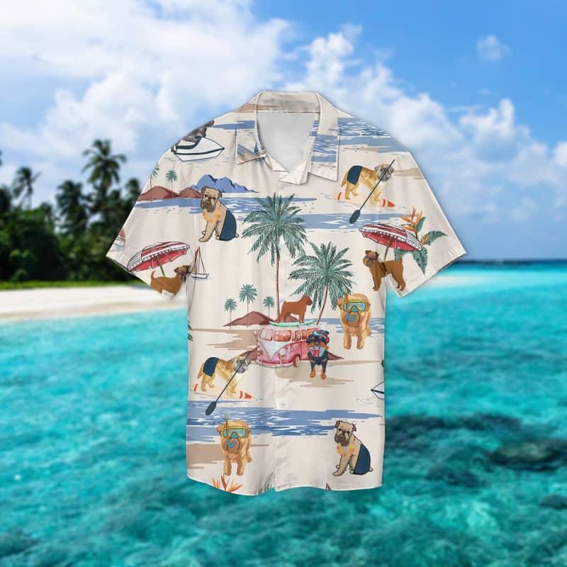 Brussels Griffon Beach Hawaiian Shirt