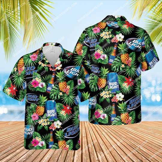 Bud Light Beer Aloha Tropical All Over Print Hawaiian Shirt