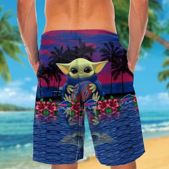 Buffalo Bills And Baby Yoda Hawaiian Shirt Short