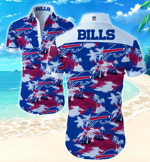 Buffalo Bills Coconut Tree Hawaiian Shirt Summer Button Up