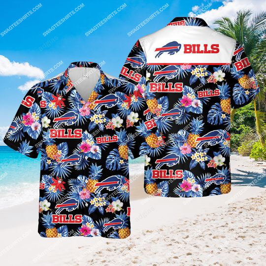 Buffalo Bills Football And Flower Tropical All Over Print Hawaiian Shirt