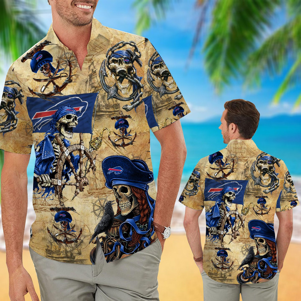 Buffalo Bills Pirates Retro Hawaiian Shirt Hot Trendy Summer 2024