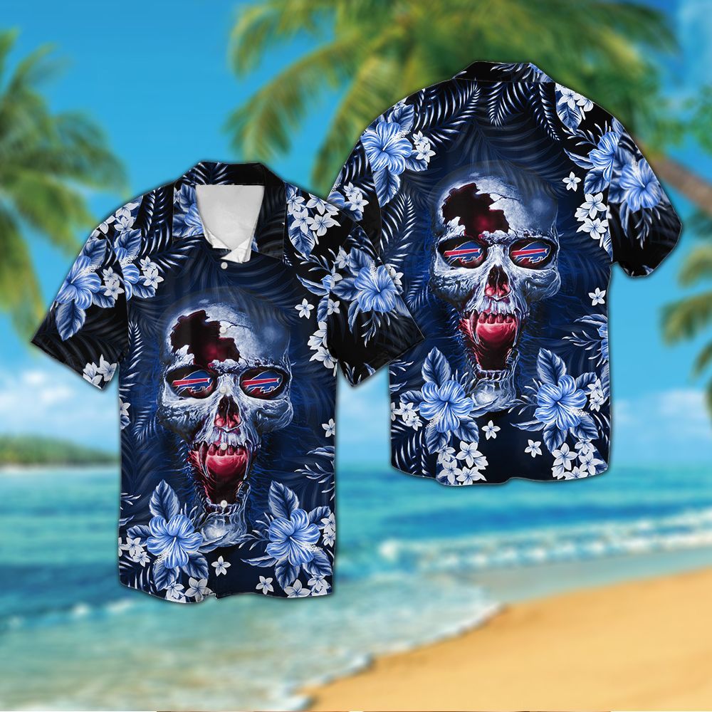 Buffalo Bills Skull Hawaiian Shirt Hot Trendy Summer 2024