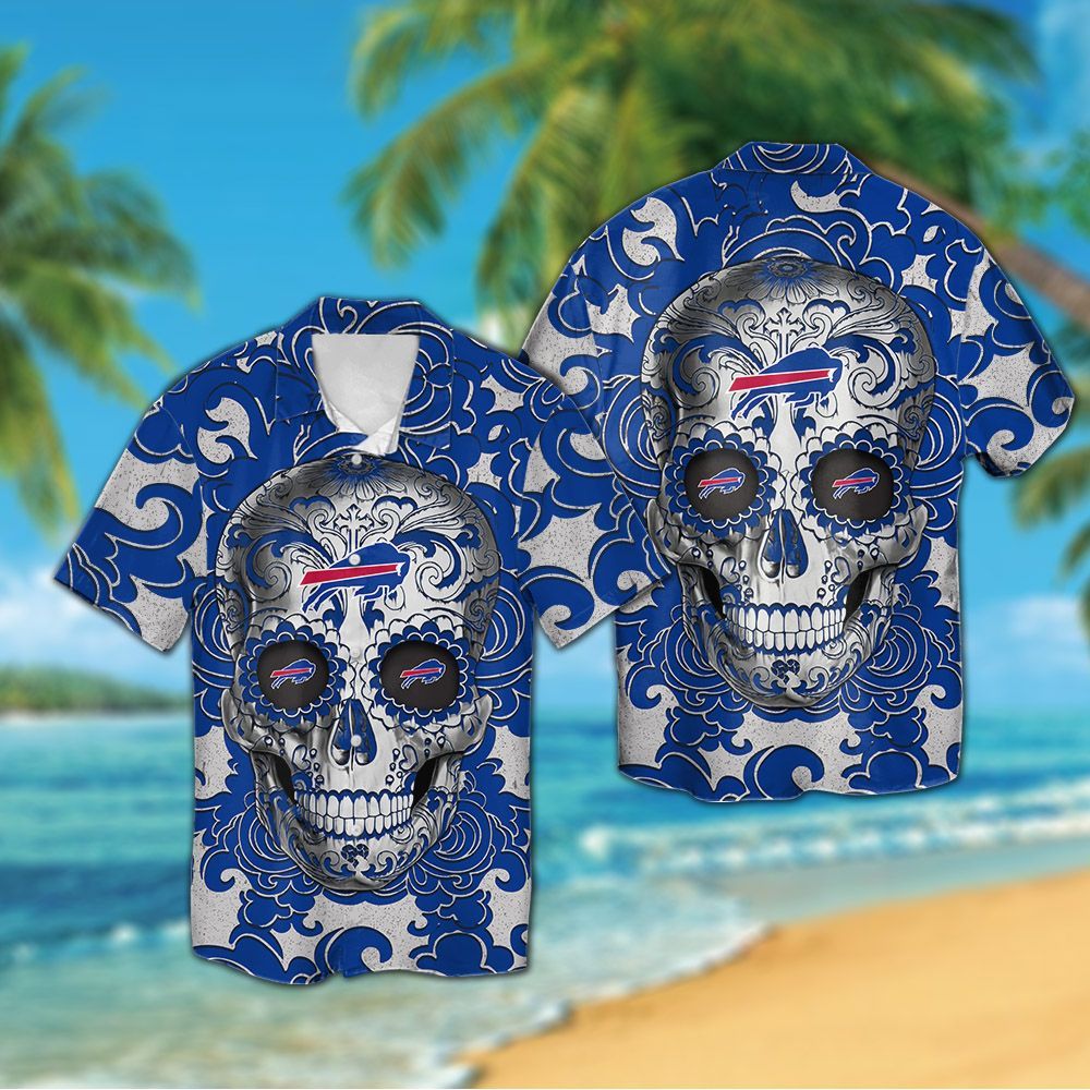 Buffalo Bills Sugar Skull Hawaiian Shirt Hot Trendy Summer 2024