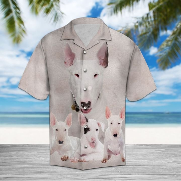 Bull Terrier Great Hawaiian Shirt Summer Button Up