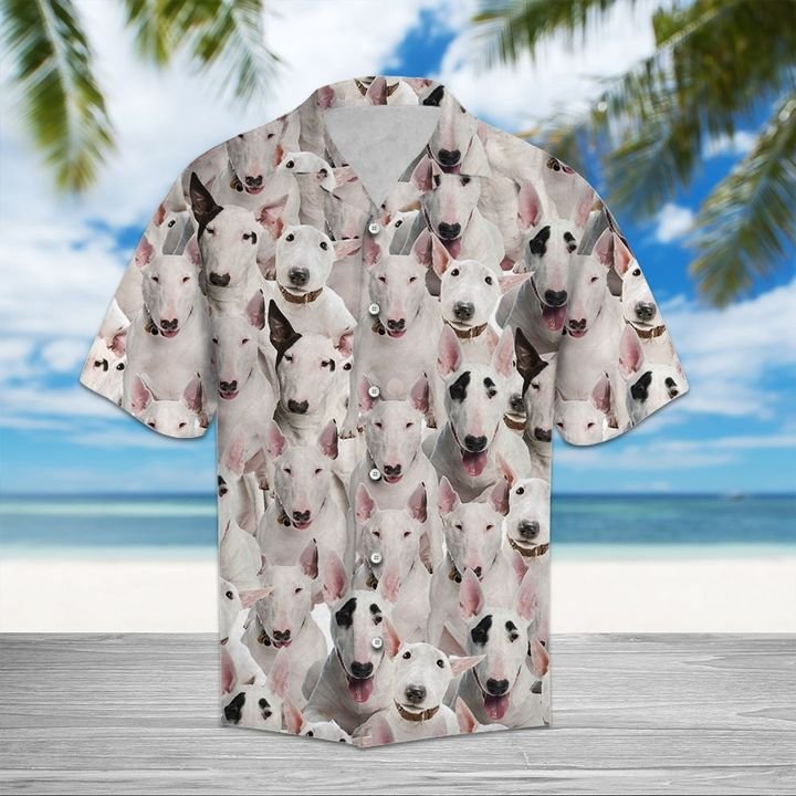 Bull Terrier Hawaiian Shirt Summer Button Up