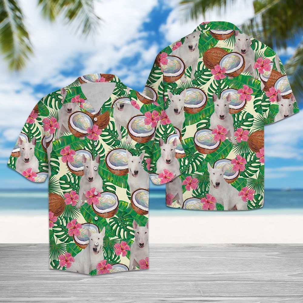 Bull Terrier Tropical Coconut Hawaiian Shirt