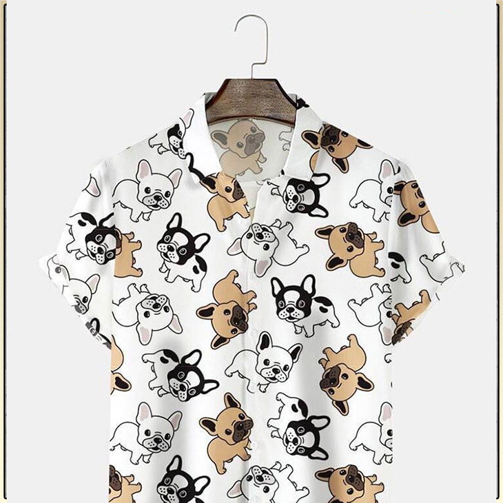 Bulldog Frenchie Frenchie Cute Hawaiian Shirt