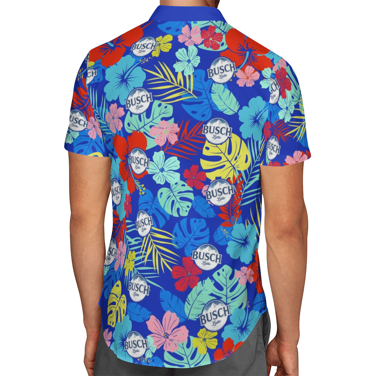 Busch Latte Hibiscus Hawaiian Shirt