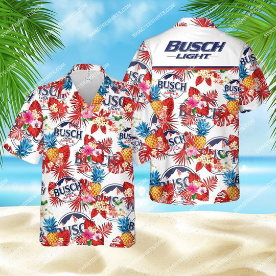 Busch Light Apple Beer Summer Tropical All Over Print Hawaiian Shirt