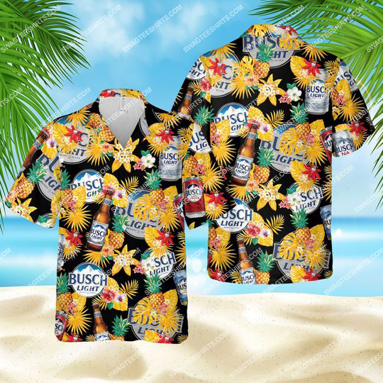 Busch Light Beer Pineapple Summer All Over Print Hawaiian Shirt