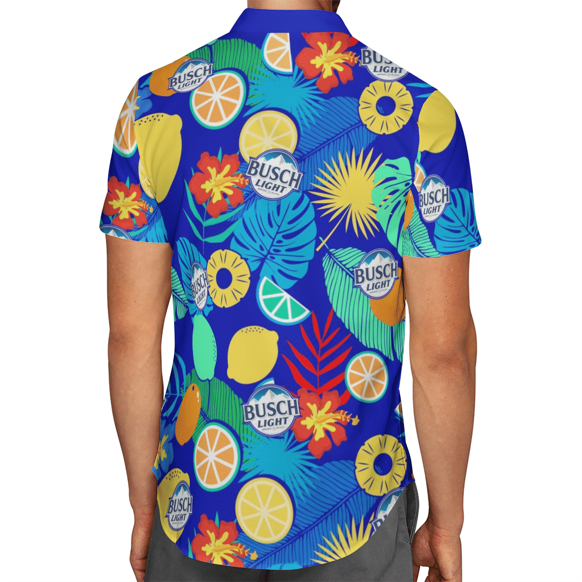 Busch Light Tropical Blue Hawaiian Shirt