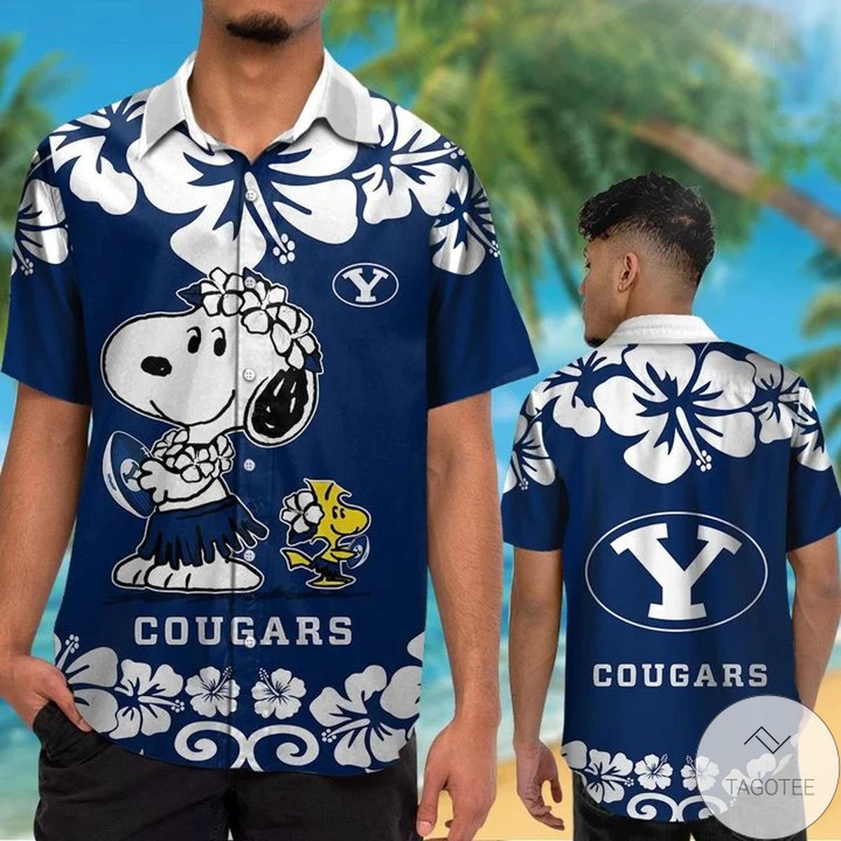 Byu Cougars & Snoopy Hawaiian Shirt